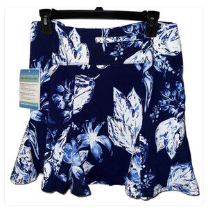 G LIFESTYLE RUFFLE SKORT GOLF TENNIS PICKLE BLUE LILY MEDIUM NWT